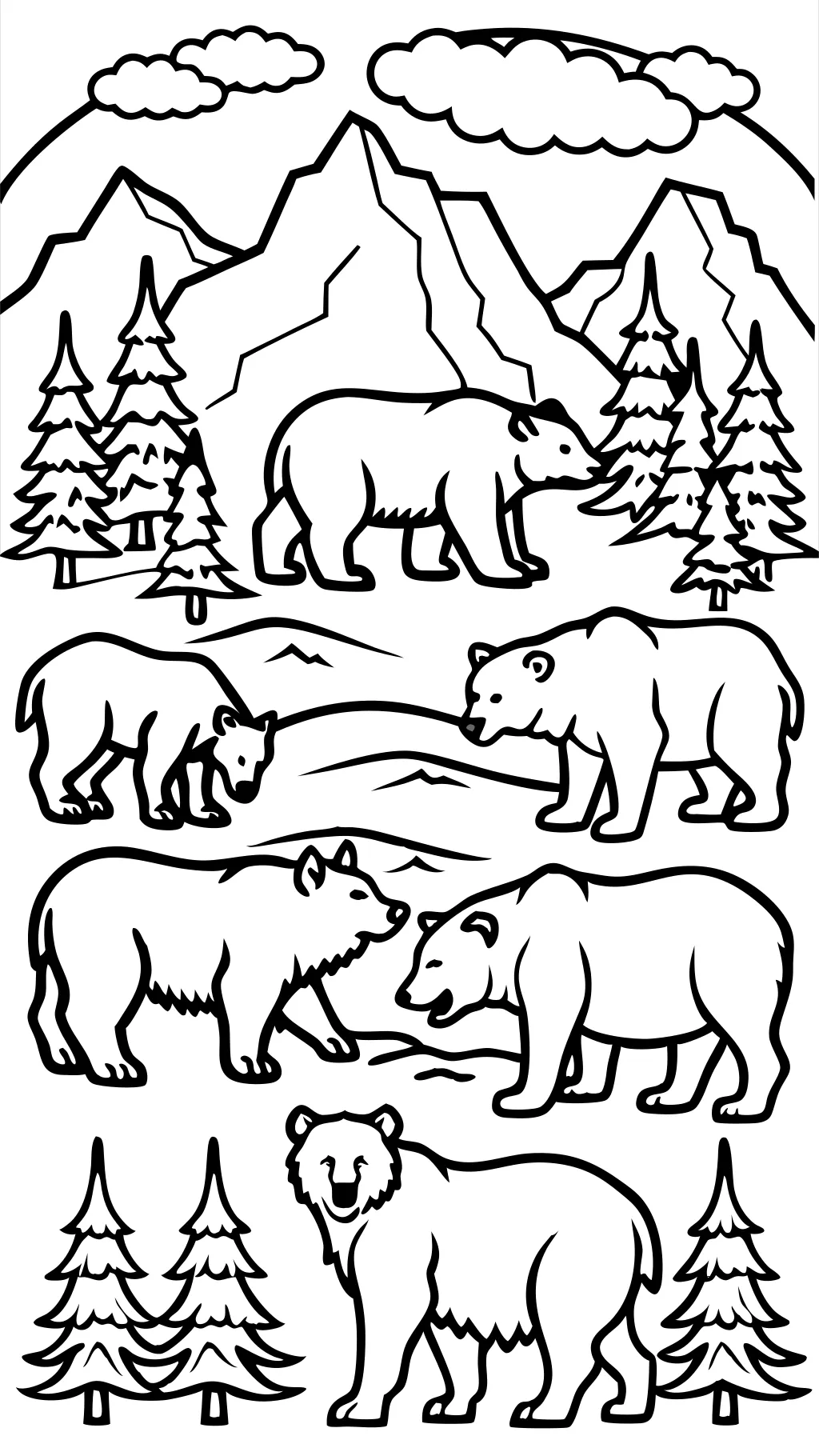 bears coloring pages